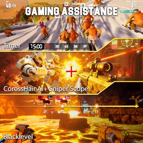 SANSUI Gaming Monitor 27 inch 1440p 200Hz 180Hz, WQHD Fast IPS 1ms Computer Monitor, FreeSync Premium | Brightness 400Nits | 130% sRGB | 10Bits | HDR | ErgoStand | VESA Mount | 2×DP 1.2 & 2×HDMI - size: 27.00001