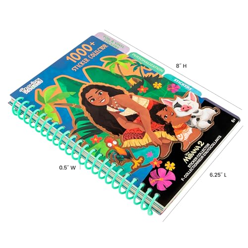 Fashion Angels Disney Moana Sticker Book | Includes 1000+ Moana-Themed Stickers & 10 Collector Pages, Ideal Arts & Crafts for Kids Ages 8+ - color: MULTI
