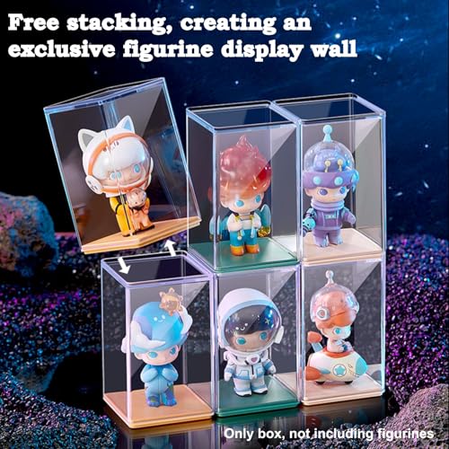 Clear Figure Display Case 3x3x4.5 inch Small Acrylic Figurine Storage Box Showcase for Collectibles Minifigure Mini Dolls Toys Organizer - size: Pack of 1