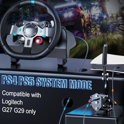 aikeec USB Handbrake for PS4 PS5 Playstation : Compatible with Logitech G27 G29- PC Handbrake for G27 G29 G920 Thrusmsater T300 T500-Racing Game Handbrake