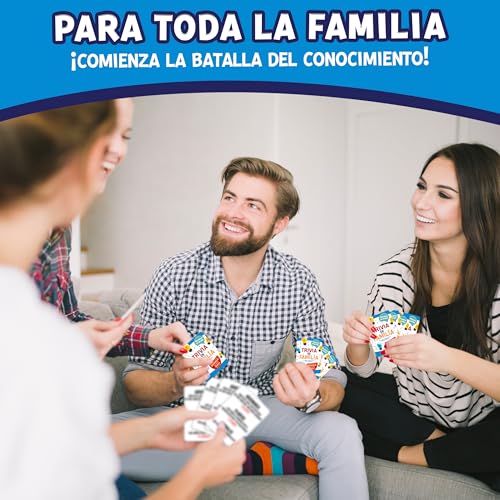 Trivia en Familia – Board Game en Español for Family, Friends, Adults & Teens | Juego de Cartas | Fun and Educational Trivia for Party, Game Night, Travel, Office, Classroom, Birthday