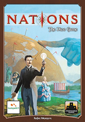 Stronghold Games Nations The Dice Game, Strategy Game, for 1-4 Players | ages 14+, For 1 to 4 players ages 14 and up, Play time is 10 to 15 minutes per player, Roll dice and build your civilization
