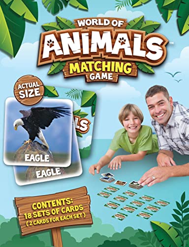 MasterPieces Kids Games - World of Animals Matching Game - Game for Kids and Family - Laugh and Learn - style: World of Animals