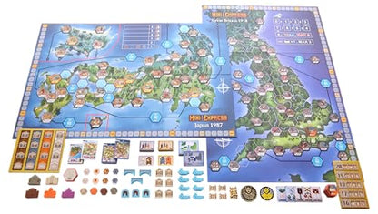 Mini Express by Moaideas Game Design | an Engaging Train Game with Only Two Actions | Strategy Board Game for Family Nights | 1-5 Players (Expansion Map Pack)