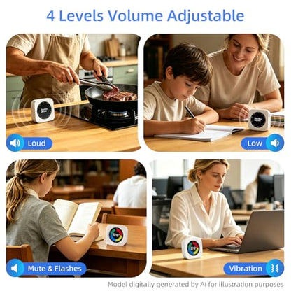 Visual Timer for Kids & Adults, 99 Min Digital Visual Countdown Timer with Progress Bar, Count Up Timer for ADHD, Classroom, Kitchen, Study, Focus, Productivity & Time Management