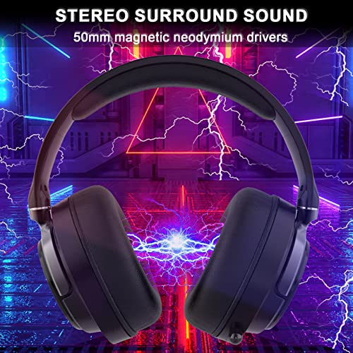 Gaming Headset with Microphone for PC, PS4, PS5, Xbox One, Xbox Series X|S - 3.5mm Jack Gamer Headphone with Noise Canceling Mic-907 Black