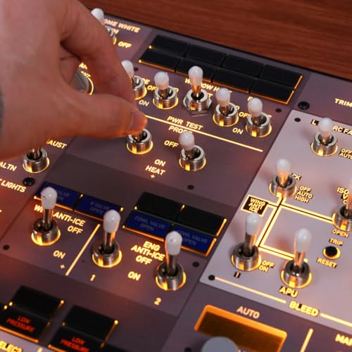 XMalNexity B107 B737 Flight Simulator Overhead Panel for MSFS 2020 2024 Xplane 12, Backlit Aluminum Housing OVHD with Auto-Return Switches, Compatible with PMDG ZiboMod iFly, Home Cockpit