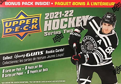 2021 2022 Upper Deck Hockey Series #2 Factory Sealed Unopened Blaster Box of Packs Possible Young Guns Rookies and Jerseys