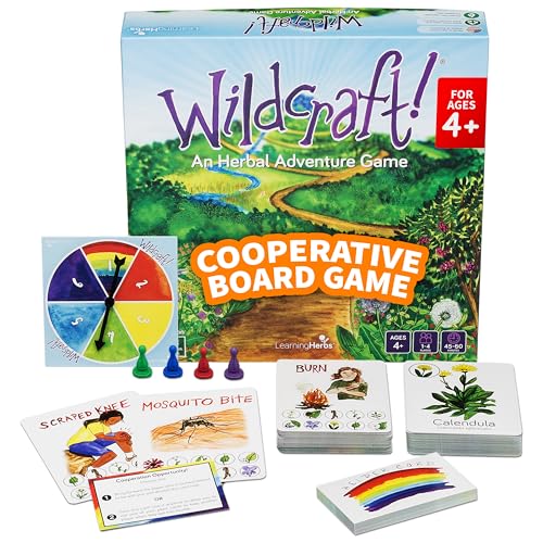 Wildcraft! Cooperative Board Game, Learn 25 Herbs, Family Game for Kids 4+ | Herbal Learning Game for Homeschool & Classroom Activities & More, Educational Board Game for Kids 4+ with Bonus Printables - style: Wildcraft!