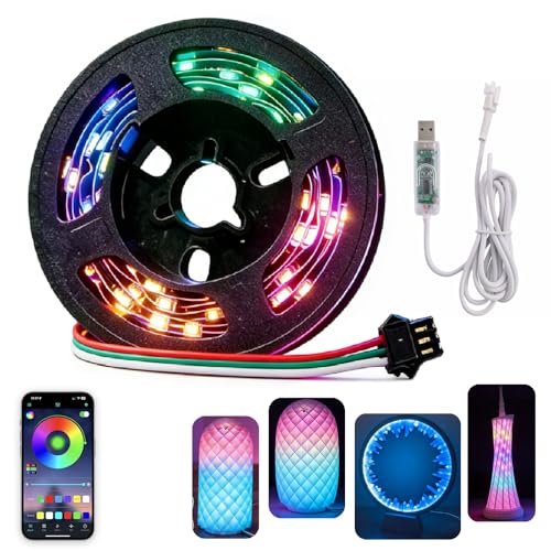1Pack Strobe LED Lamp Kit 001 for Bambu Lab, Iridescent RGB Smart 3D Print LED Strip Light Kit, Bundle-ZH037 1M/3.28FT 3D Printing Lamp Accessories, 60 LEDs Models Lamp DIY, 16 Milllion Colors - style: 1Pack