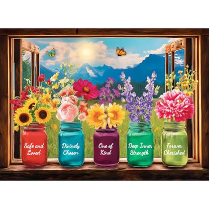 Puzzles for Adult 500 Pieces,Fun Beautiful Glass Vase Flowers Jigsaw Puzzle | Interlock Perfectly Letter on Back No Dust,Home Wall Art Decor,Challenging Perfect Birthday Party Gift for Family, 20.5x15 In - style: Glass vase