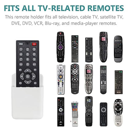 3 Pack Remote Control Holder, TV & Wall Pen Storage Accessories for Home Office School, White - color: white&3pcs
