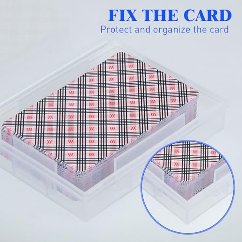 Skylety 12 Pcs blank Playing Card Case, Clear Poker Box Snap Closed, Plastic Playing Game Card Storage Box Holder for Poker, Suitable for 3.7x2.7 Inch