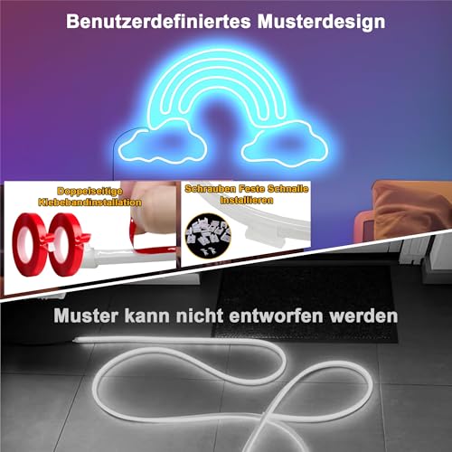Cozylady RGB Neon Light LED Rope Light,Waterproof Bluetooth APP Remote Control Music Sync Strip Light,24V Flexible DIY Silicone Light for Bedroom Home Indoor Outdoor Decoration (50Ft/15M) - size: 50Ft/15M
