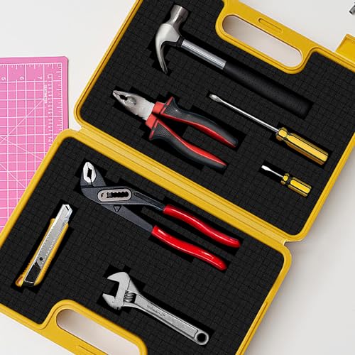 Sfcddtlg 4 Pcs Pick Apart Foam Inserts- 16 x 12 x 1 Inch Pick and Pluck Foam Sheets- Pluck Pre Cubed Foam Pads for Toolbox Game Box Cases Camera Storage Drawer - color: 4 Pcs- 16x12x1inch