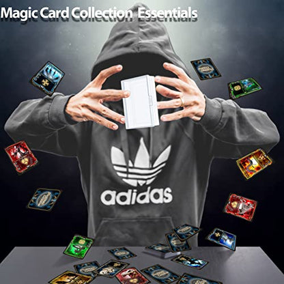 2 Packs Playing Card Case Deck Plastic Boxes Gaming Card Holder Organizer Empty Snaps Closed Plastic Storage Box Clear Playing Card Case Box Internal Size (3.6 Inch X 2.6 Inch X 0.8 Inch)