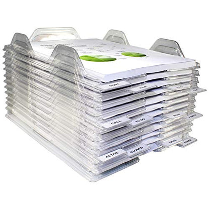 File Organizers - Letter Size, Stackable Trays for Desk - for Office Files, Mail, Documents - 48 Pack - size: 48 Pack