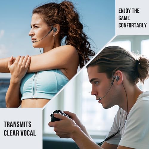 GameBuds Pro in-Ear Gaming Headset with Detachable Microphone, Wired Earphone 3.5 MM E-Sport Earphone Noise Cancelling, Gamings Earphones Wired for Mobile Gaming (Black)