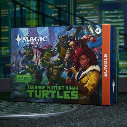 Magic: The Gathering | Teenage Mutant Ninja Turtles - Bundle | 9 Play Boosters, 30 Lands, Foil Alt-Art Promo Card + Exclusive Accessories | Collectible Trading Card Game