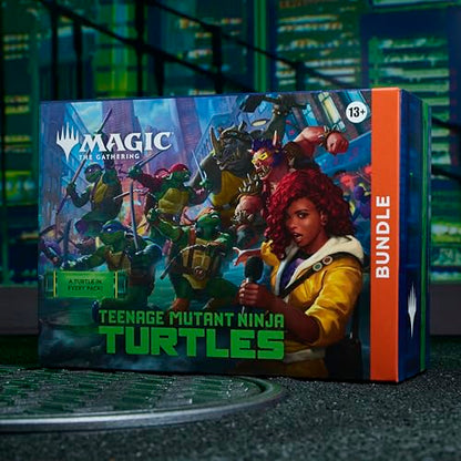 Magic: The Gathering | Teenage Mutant Ninja Turtles - Bundle | 9 Play Boosters, 30 Lands, Foil Alt-Art Promo Card + Exclusive Accessories | Collectible Trading Card Game