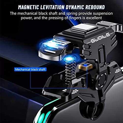 Newseego for PUBG Mobile Game Controller Trigger, Upgrade Version PUBG Mobile Game Trigger Double Sensitive Aim & Shoot Keys Buttons for Rules of Survival/PUBG Triggers for All Smartphone-Black - color: Black