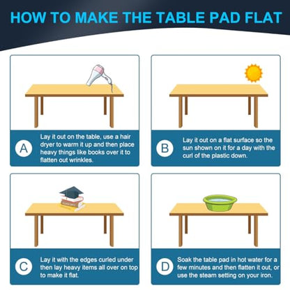 12x40 Transparent Desk Cover Protector Mat Crystal PVC Side Table Protector for Coffee Dresser 1.5mm Thick Vinyl Clear Table Top Cloth Plastic Table Pad Non-Slip Mats on Top of Writing Desk - size: 12"x40"