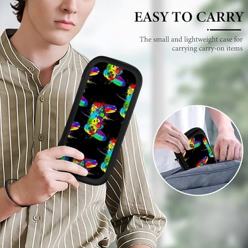 PPIKTC Game Carrying Bag Compatible with Nintendo Switch, Video Game Gaming Portable Game Pouch with 15 Games Cartridges and Protective Hard Shell Case - color: Design (217)