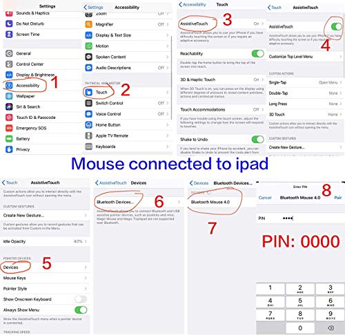 PEIBO Bluetooth Wireless Mouse for Laptop mac MacBook ipad MacBook air MacBook pro pc Desktop Computer Windows Chromebook Notebook - color: Jelly blue