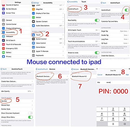 PEIBO Bluetooth Wireless Mouse for Laptop mac MacBook ipad MacBook air MacBook pro pc Desktop Computer Windows Chromebook Notebook - color: Jelly blue