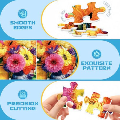 EIYRURU 500 Piece Jigsaw Puzzle for Adults –Artist Studio Jigsaw Puzzles 500 Pieces, Flowers Brushes Palette Puzzles for Adults 500 Pieces, Challenging Perfect for Game Nights, 20.5 X 15 in - color: Artist Studio