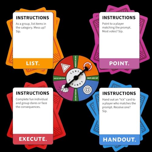 CONTROLLED CHAOS - The Ultimate Adult Party Card Game | 4 Decks in 1 with 250+ Roasts and Challenges That Will Get You Drinking | Great for Game Nights, Pre-Games, White Elephant, Bachelorettes