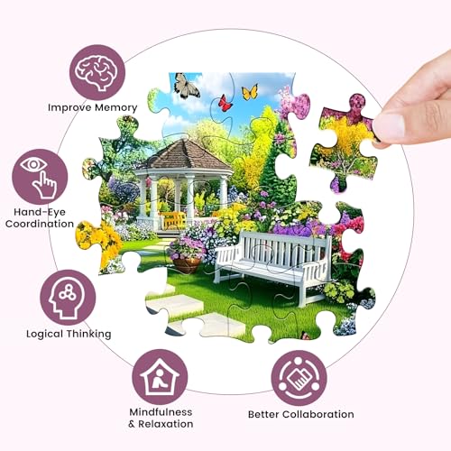 Jigsaw Puzzles 500 Pieces for Adults,Spring Puzzles 500 Pieces Adult Puzzles Games Family Challenging Game Great Gift Idea 20.5x15IN - style: Garden