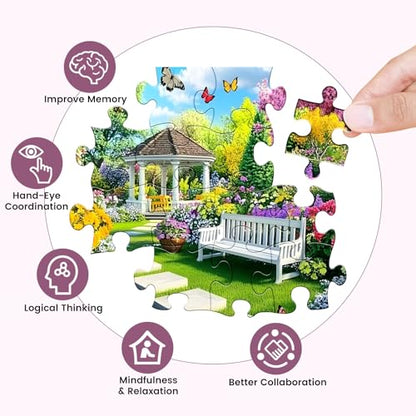 Jigsaw Puzzles 500 Pieces for Adults,Spring Puzzles 500 Pieces Adult Puzzles Games Family Challenging Game Great Gift Idea 20.5x15IN - style: Garden