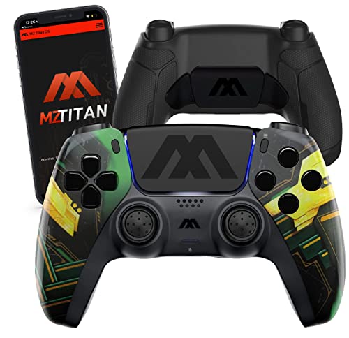 MODDEDZONE Smart Extreme Modded Controller + Anti Recoil 2 Remap Buttons & Interchangeable Thumbsticks & Hair Triggers, Tactical Buttons Compatible with PS5 Custom Controller PC (Ragnarok) - color: Ragnarok