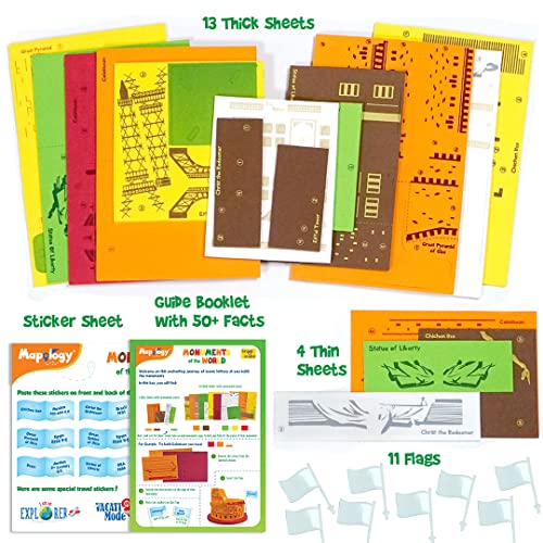 Imagimake Mapology Monuments of World | 3D Puzzles for Kids Ages 8-10 | Learning & Educational Toys for 5-7 | Puzzles for Ages 4-8 | Geography Gifts for Boys & Girls 5,6,7,8,9,10,11,12,13,14 Years Old - style: Monuments of theWorld
