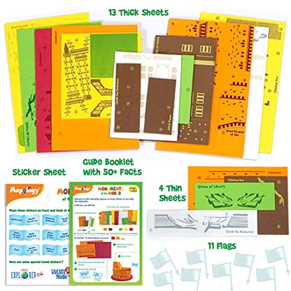 Imagimake Mapology Monuments of World | 3D Puzzles for Kids Ages 8-10 | Learning & Educational Toys for 5-7 | Puzzles for Ages 4-8 | Geography Gifts for Boys & Girls 5,6,7,8,9,10,11,12,13,14 Years Old - style: Monuments of theWorld