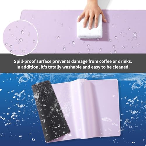 Pink Mouse Pad Large, Mouse Pad for Women, DOBAOJIA Mouse Pad Desk Mat, Gaming Mouse Mat, Spill-Proof Surface and Anti-Skid Base, XXL 31.5” x 15.8” 80 x 40cm - color: Sakura Fall, size: 31.5L x 15.8W inches