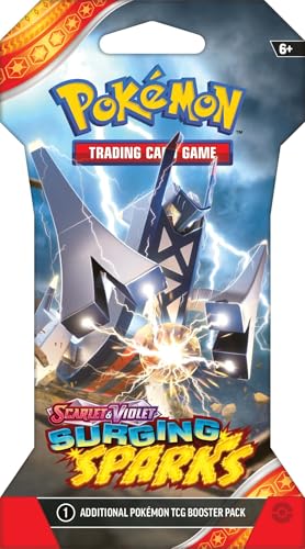 Pokemon TCG Surging Spark – Single Booster Pack – Pack Art May Vary - 10 Cards