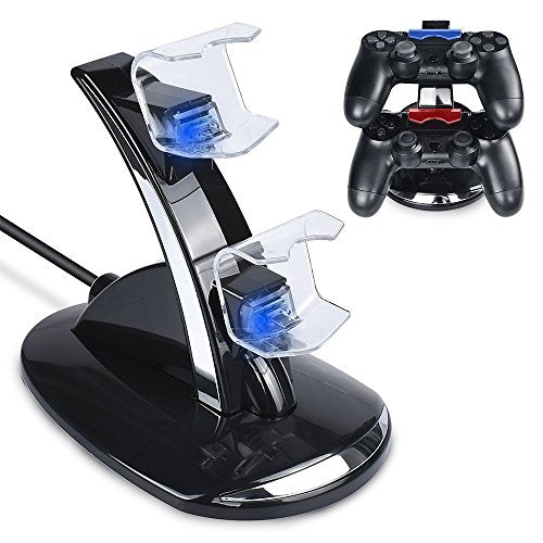 Controller Charger Dock Station for PS4, Controller Charger for PlayStation 4 - Fast Charging Station for 2 Controllers, Replacement Charging Dock for PS4 / Slim/Pro Console