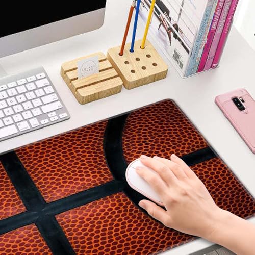 Basketball Large Gaming Mouse Pad Keyboard Desk Pad Extended Mouse Pad Gaming Office Decor, PC Laptop Mouse Pads Large (31.5x151.8 in) with Stitched Edges Non-Slip Base Mousepad XL - color: Basketball
