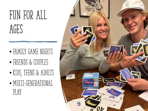 Burum Card Game – Easy-to-Learn Family Card Game for 3-12 Players, Unique Sweep-the-Pile Gameplay, Fun for Kids, Teens & Adults, Great for Game Night, Parties & Travel