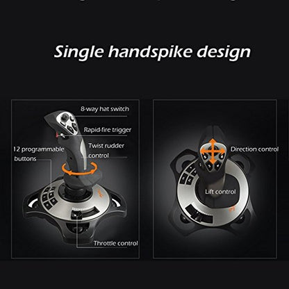 PC Joystick, USB Gaming Flight Simulator Game Controller with Vibration Function and Throttle Control, PXN 2113 Wired Gamepad Flight Sim Stick for PC/Computer(Windows Only, Not for Apple Devices/PS4/PS5/Xbox One/Switch)