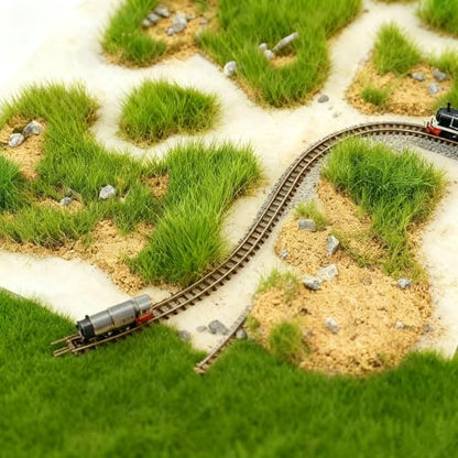 Static Grass Tufts Mat – 8 Peel-and-Play Pre-Cut Patches, Self-Adhesive Turf in Mixed Irregular Shapes for Diorama, Model Railway & Wargaming Terrain (1 Sheet) (Spring Green) - color: Spring Green