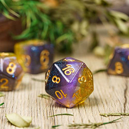 Non-Binary-Pride DND Dice Set Flag D&D Dice Set for RPG Board Games | Homosexual Flag, Leather Storage Bag, for Dungeons and Dragons Role Playing Games - color: Flag-non-binary-pride