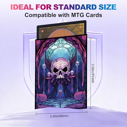 UAONO MTG Card Sleeves 100ct - Swamp - Art Card Sleeves Deck Protector, Clear Front & Matte Textured Back, Sleeves for Magic The Gathering, Basic Lands Series - color: Swamp