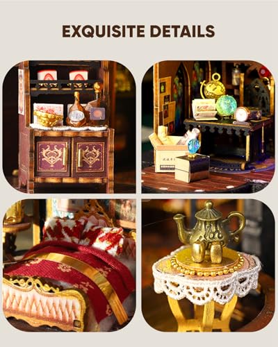 DIY Miniature House Kit, DIY Dollhouse Kit for Adults to Build, Mini House Kit with LED, Mayberry Street Miniatures, Ideal Gifts for Birthday, Halloween Christmas Valentine(Magic Eltz Castle) - color: Magic Eltz Castle