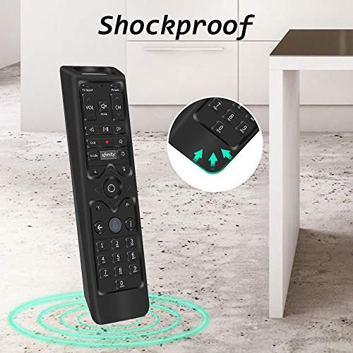 Silicone Protective Case for XFinity XR15 Voice Control Remote, Compatible Case Holder with Shock Bumper and Battery Cover - Black - color: Black