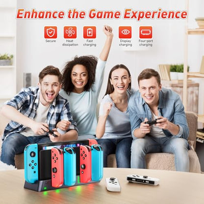 Switch Controller Charger Dock Station for PSP Gaming Console Compatible with Nintendo Switch & OLED Model Joy-con, Charging Dock Station Support to Charge 6 Joycons - size: 7.9''