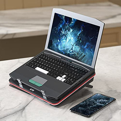 IETS GT500 Powerful Turbo-Fan (5000 RPM) Laptop Cooling Pad with Infinitely Variable Speed,Seal Foam for Rapid Cooling Gaming Laptop,13-17.3inch Laptop Cooler with 3-Port USB Hub - color: V1(Hub)
