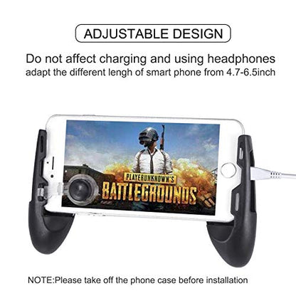Newseego for Mobile Game Controllers, Finger Triggers for Mobile Phone, Sensitive Shoot Controller Joysticks Gamepad for Rules of Survival/PUBG (3 in 1 Portable Gamepad + 1 Pair Finger Triggers + Phone Joysticks Replacement Set)